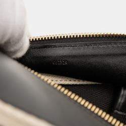 مملوكة مسبقًا Loewe Beige/Black Small Shiny Calfskin and Canvas Paseo Satchel