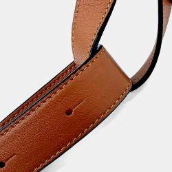 مملوكة مسبقًا حقيبة يد لويفي هاموك جلد بني حجم صغير