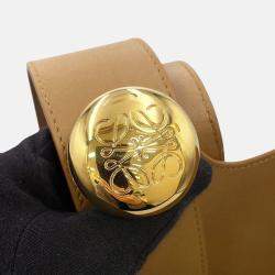 Pre Owned حقيبة دلو لويفي بابل جلد عجل ناعم بلون البلوط حجم متوسط