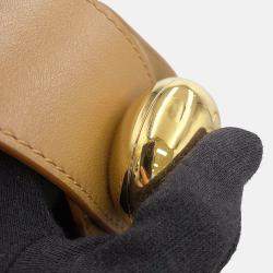 Pre Owned حقيبة دلو لويفي بابل جلد عجل ناعم بلون البلوط حجم متوسط