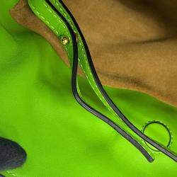 Pre Owned حقيبة لويفي فلمنكو نوت كتف جلد أخضر بقري بحجم صغير