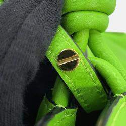 Pre Owned حقيبة لويفي فلمنكو نوت كتف جلد أخضر بقري بحجم صغير