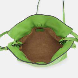 Pre Owned حقيبة لويفي فلمنكو نوت كتف جلد أخضر بقري بحجم صغير