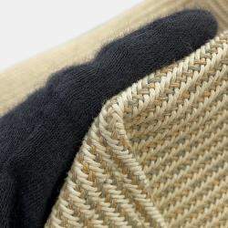 Pre Owned Loewe Puzzle Fold Tote Beige/Brown Raffia Calf Leather Size Medium