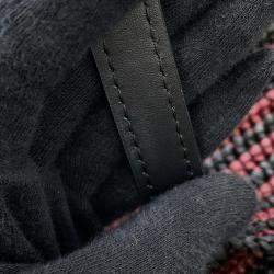 مملوكة مسبقًا حقيبة طي لويفي باولا إيبيزا بزل جلد رافيا بورجوندي/وردي/بيج/أسود بحجم متوسط