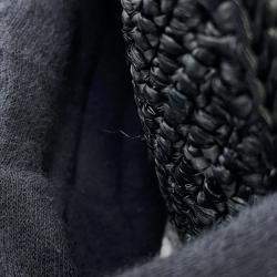 مملوكة مسبقًا حقيبة طي لويفي باولا إيبيزا بزل جلد رافيا بورجوندي/وردي/بيج/أسود بحجم متوسط