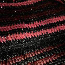 مملوكة مسبقًا حقيبة طي لويفي باولا إيبيزا بزل جلد رافيا بورجوندي/وردي/بيج/أسود بحجم متوسط