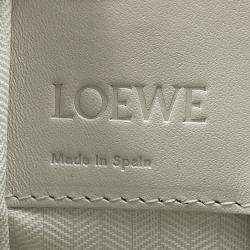 Pre Owned Loewe Hammock Compact White Glaze Satin Calf Leather