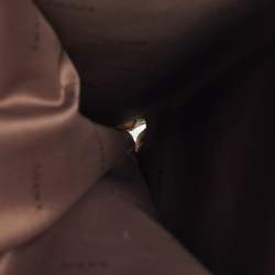 Pre Owned Loewe Stripe Beige Leather Zip Continental Wallet