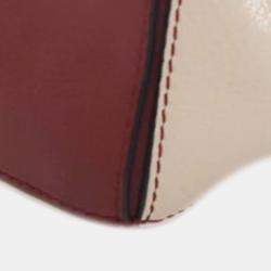 مملوكة مسبقًا Loewe Red Mini Bicolor Calfskin Puzzle Satchel