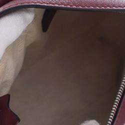 مملوكة مسبقًا Loewe Red Mini Bicolor Calfskin Puzzle Satchel