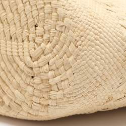 مملوكة مسبقًا حقيبة سلة لويفي أناغرام جلد ورافيا بيج وسط