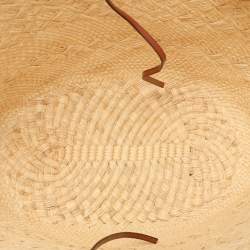 مملوكة مسبقًا حقيبة سلة لويفي أناغرام جلد ورافيا بيج وسط