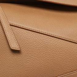 مملوكة مسبقًا Loewe Puzzle Small Beige Leather Shoulder Bag