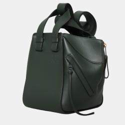 Pre Owned Loewe Green Calf Compact Hammock Bag