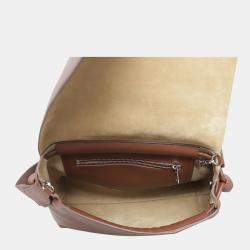 مملوكة مسبقًا حقيبة ساتشل لويفي فلامنكو جلد بني