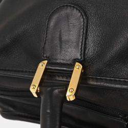 Pre Owned Loewe Amazona 40 Black Calfskin Leather Top Handle Bag