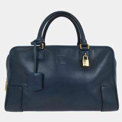 مملوكة مسبقًا Loewe Dark Blue Amazona 36 Handbag