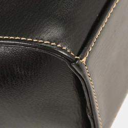 مملوكة مسبقًا Loewe Velazquez Black Brown Leather Top Handle Bag
