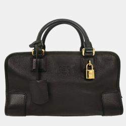 مملوكة مسبقًا Loewe Black Leather Amazona 28 Handbag