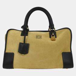 مملوكة مسبقًا Loewe Beige Suede Amazona 36 Handbag