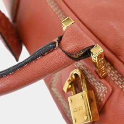 Pre Owned حقيبة لويفي أمازونا ٢٨ جلد حمل وردي