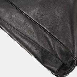 Pre Owned حقيبة لووي من الجلد الأسود بحمالات على الكتف مصنوعة من جلد الحمل