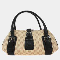 مملوكة مسبقًا Loewe Beige Canvas Senda Anagram Handbag
