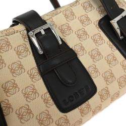 Pre Owned Loewe Senda Anagram Beige Canvas Top Handle Bag