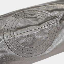 Pre Owned حقيبة يد لويس جلد نابا فضي معدني