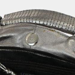 Pre Owned حقيبة يد لويس جلد نابا فضي معدني