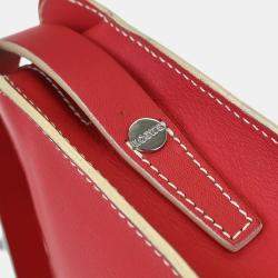 Pre Owned Loewe Red Leather Shoulder Bag