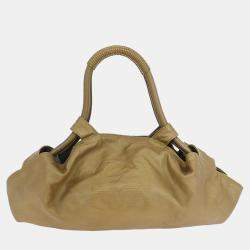 Pre Owned Loewe Gold Lambskin Nappa Aire Handbag