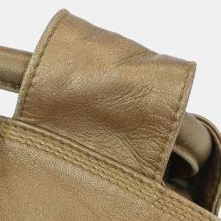 Pre Owned Loewe Gold Lambskin Nappa Aire Handbag