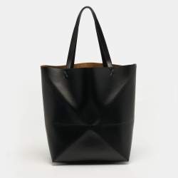 مملوكة مسبقًا حقيبة يد لويس جلد سوداء/بنية بازل فولد توت