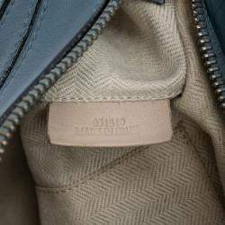 Pre Owned Loewe Blue Small Calfskin Puzzle Satchel