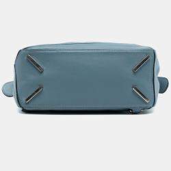 Pre Owned Loewe Blue Small Calfskin Puzzle Satchel