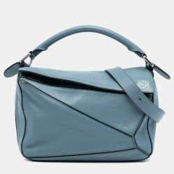 مملوكة مسبقًا Loewe Blue Small Calfskin Puzzle Satchel