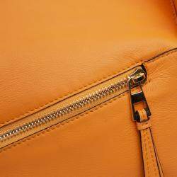 مملوكة مسبقًا Loewe Orange Calfskin Puzzle Hobo