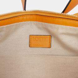 مملوكة مسبقًا Loewe Orange Calfskin Puzzle Hobo