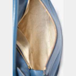 Pre Owned Loewe 2017 Blue Leather Small Puzzle Bag with Strap