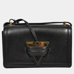 Pre Owned Loewe 2016 Black Leather Barcelona Crossbody Bag