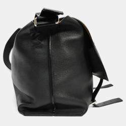 Pre Owned حقيبة لويفي سوداء من الجلد على شكل فطر ماسنجر