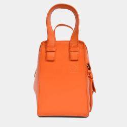 مملوكة مسبقًا Loewe Orange Leather 'Hammock' Tote with Strap