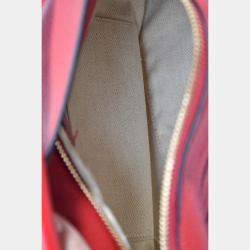 Pre Owned Loewe Red Leather Small Puzzle Bag with Strap