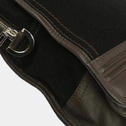 Pre Owned Loewe Black Suede Amazona Handbag