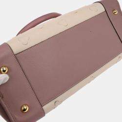 Pre Owned حقيبة لويفي أمازونا 36 جلد أبيض مزهر بالكرز