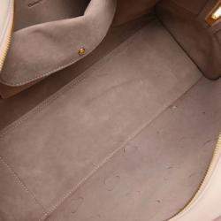 Pre Owned حقيبة لويفي أمازونا 36 جلد أبيض مزهر بالكرز