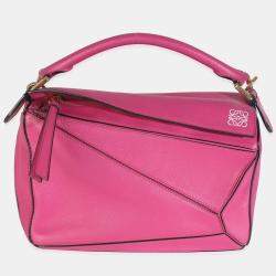 مملوكة مسبقًا Loewe Pink Calfskin Small Puzzle Edge Bag
