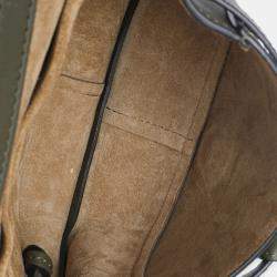 مملوكة مسبقًا Loewe Khaki Calfskin Mini Gate Dual Bag